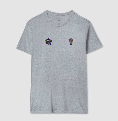 A lâmpada e o Cubo Mágico - Camiseta Confort Masculina e Feminina