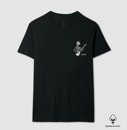 Rock: O esqueleto - Camiseta masculina e feminina (algodão peruano) 497146