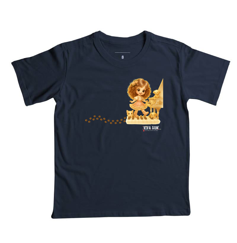 Doçura ao Piano –   Camiseta Infantil 497146