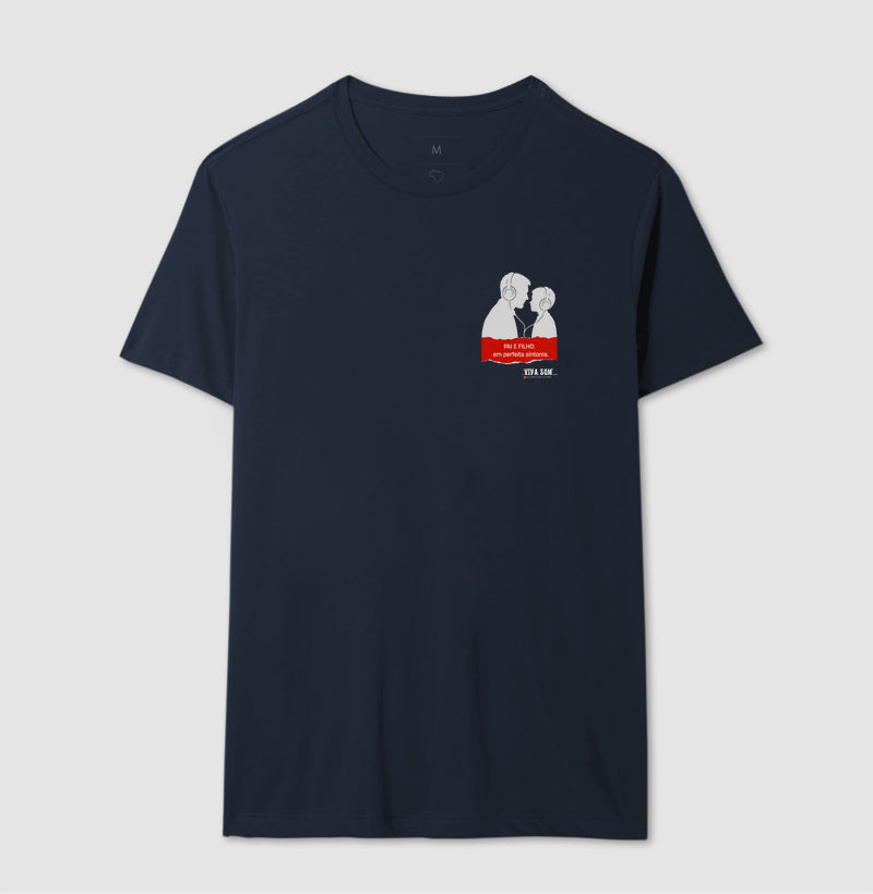 Pai e filho: em perfeita sintonia - Masculina (camiseta) e Feminina (baby look) - Confort