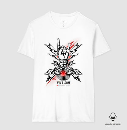 Rock: Disco de Rockn roll - Camiseta Masculina e Feminina - (Algodão Peruano)
