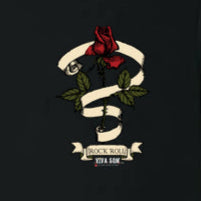 Rock: Fita e Flor - Camiseta Confort Masculina e Feminina