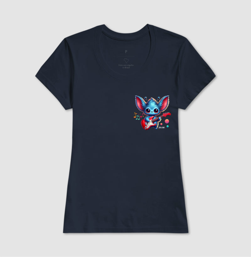 Et Azul na Guitarra - Camiseta Confort Masculina e Feminina
