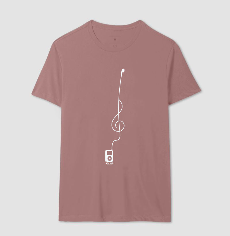 Minimalista Clave de Sol - Camiseta e Baby Look Confort Masculina e Feminina