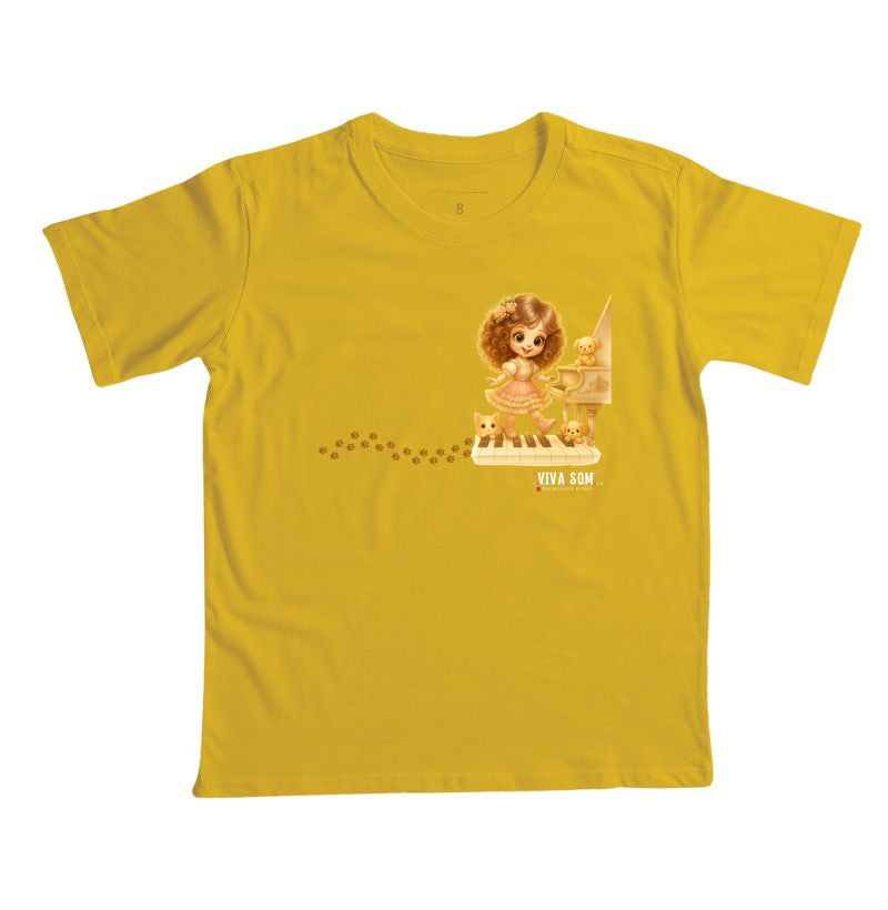 Doçura ao Piano –   Camiseta Infantil 497146