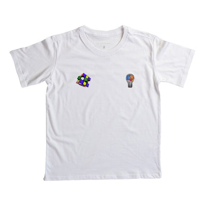 A lâmpada e o Cubo Mágico - Camiseta Infantil