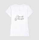 Caligrafia Leve “Quem Canta, Seus Males Espanta” - Camiseta Confort Feminina / Masculina (100% Algodão) 497146
