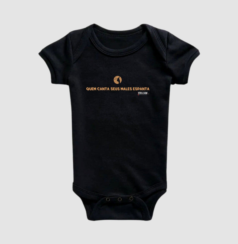 Quem canta seus Males Espanta Círculo - Camiseta Masculina e Feminina