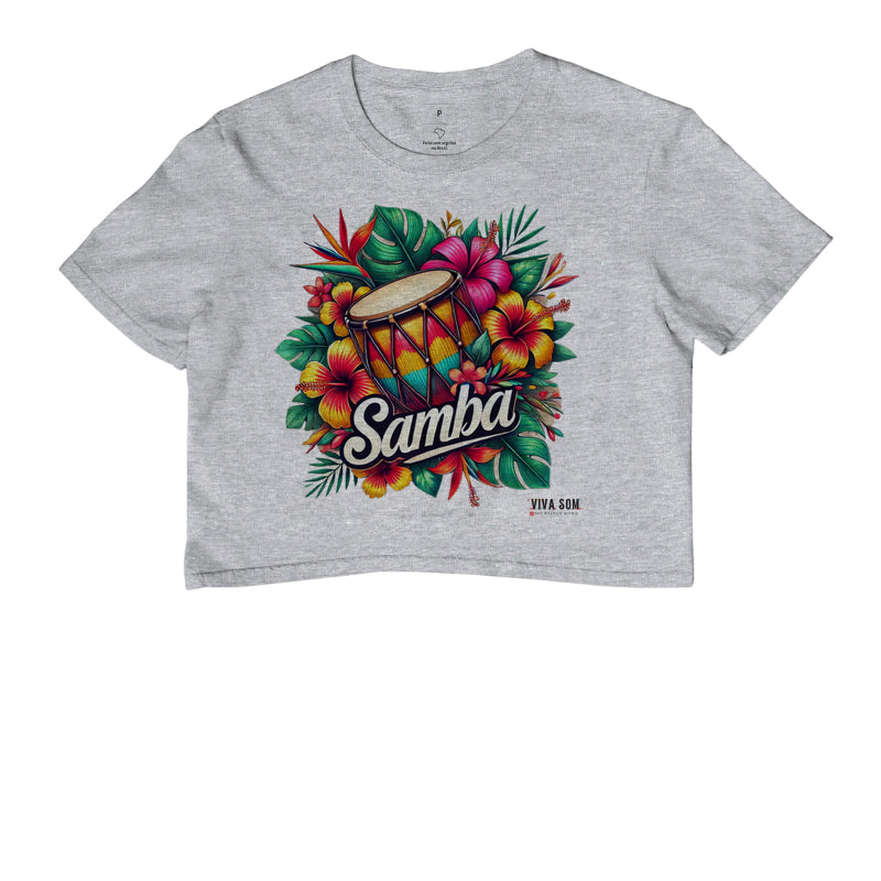 Samba com Flores - De Cropped -  Feminina