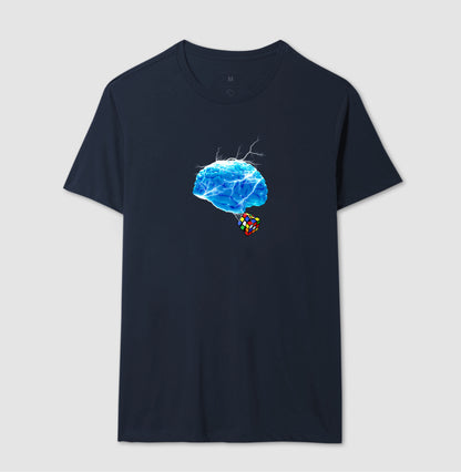 O Cérebro e o Cubo Mágico - Camiseta Confort Masculina e Feminina