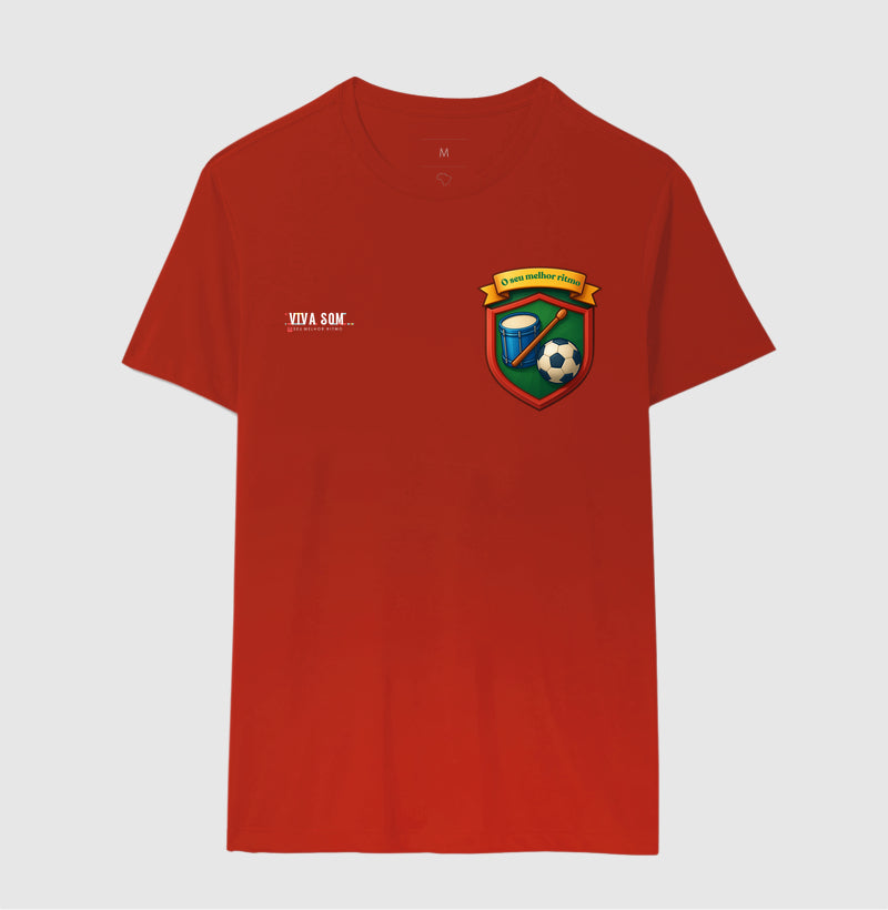 Futebol - Tambor e bola no peito - Camiseta Masculina(clássica) Feminina (baby look)
