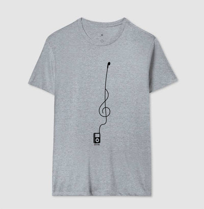 Minimalista Clave de Sol - Camiseta e Baby Look Confort Masculina e Feminina