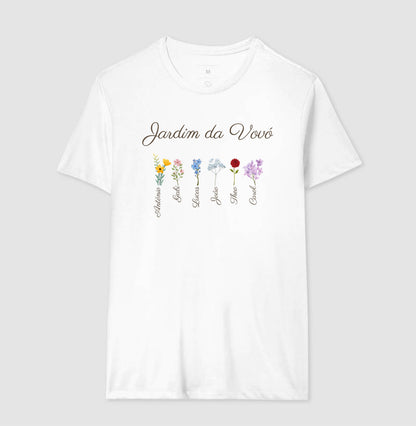 Vovó: O Jardim - Camiseta e Baby Look Confort