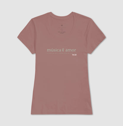 Música e Amor - Camiseta Confort Masculina e Feminina