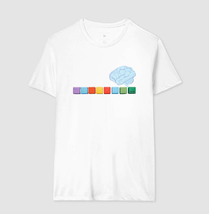 O pensamento colorido - Camiseta Confort Masculina e Feminina