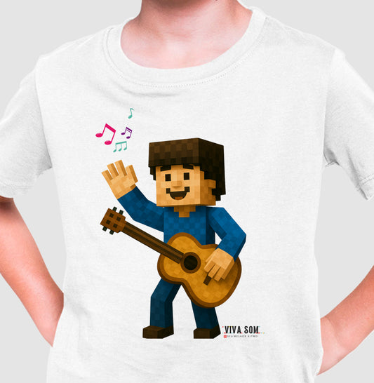 Violonista no Pixel - Camiseta infantil