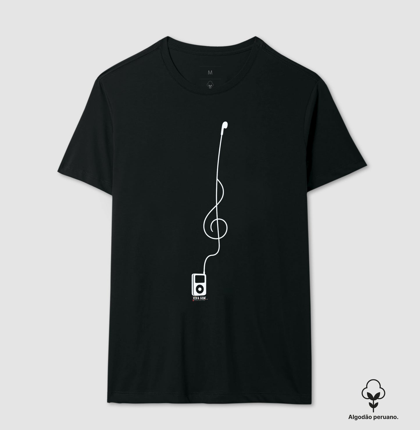 Minimalista Clave de Sol - Camiseta e Baby Look Algodão Peruano Masculina e Feminina