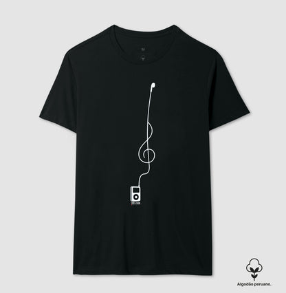 Minimalista Clave de Sol - Camiseta e Baby Look Algodão Peruano Masculina e Feminina