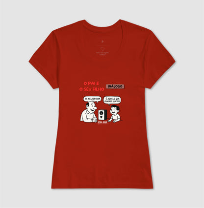 O pai e seu filho criança - Masculina (camiseta) e Feminina (baby look) - Confort