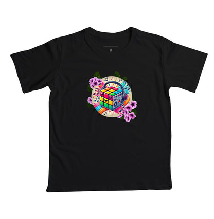 Cubo mágico na música - Camiseta infantil feminina