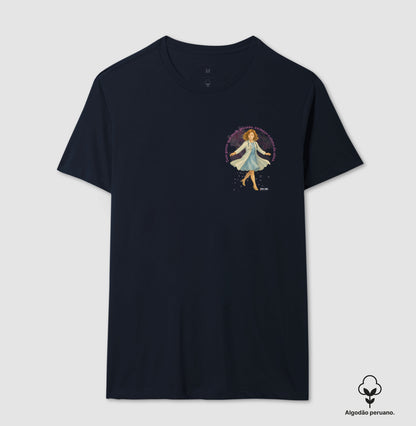 Médico mede a alma - Lateral Camiseta e Baby Look Algodão Peruano