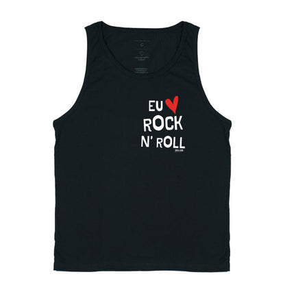 Eu Amo Rock N' Roll - Camiseta Confort Masculina e Feminina