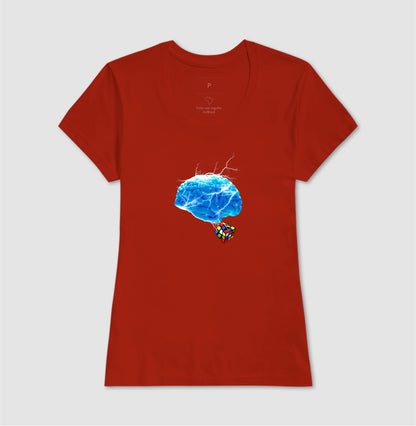 O Cérebro e o Cubo Mágico - Camiseta Confort Masculina e Feminina