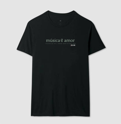 Música e Amor - Camiseta Confort Masculina e Feminina