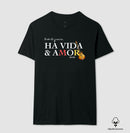 Música vida e amor - Camiseta Algodão Peruano Clássica e Baby Look 497146