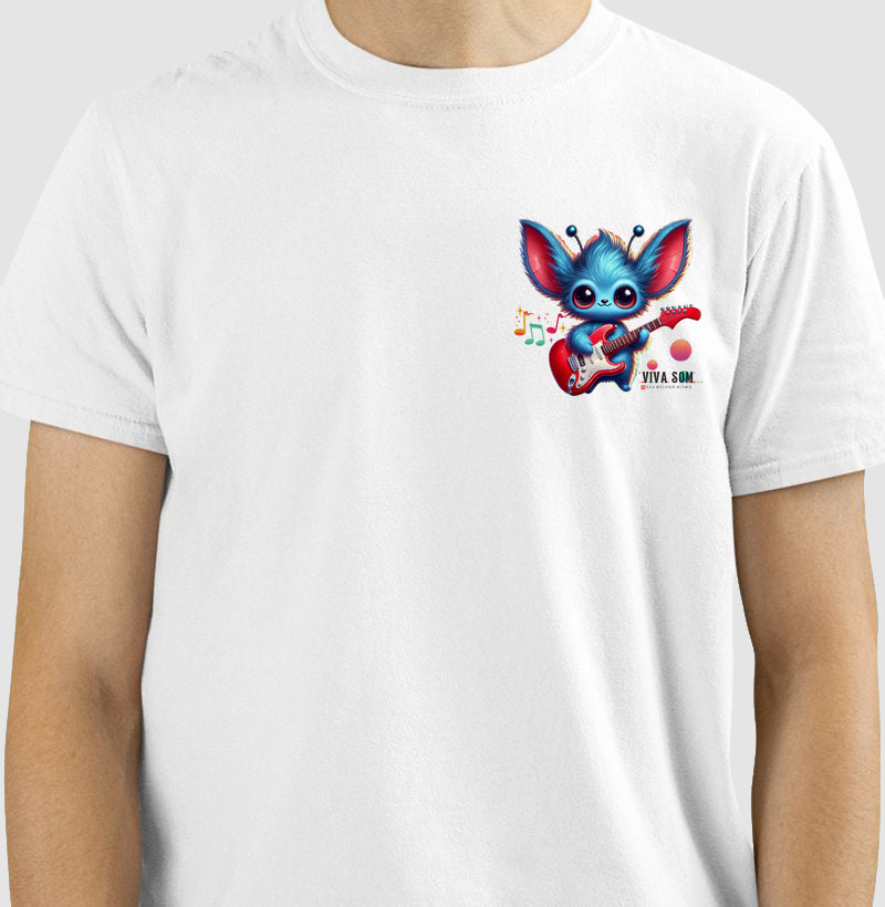 Et Azul na Guitarra - Camiseta Confort Masculina e Feminina