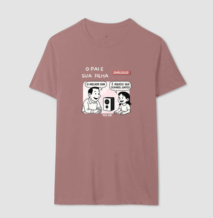 O pai e sua filha criança - Masculina (camiseta) e Feminina (baby look) - Confort