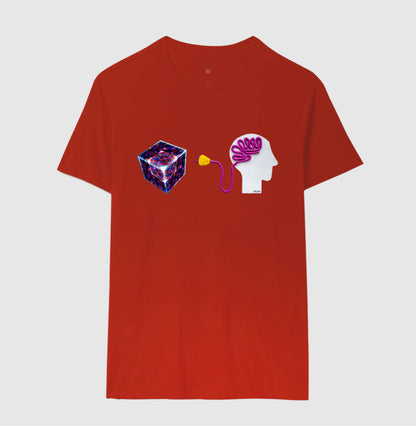 Ligado no cubo mágico - Camiseta Confort Masculina e Feminina