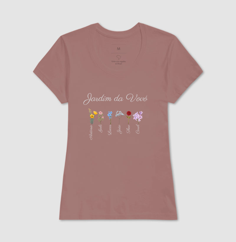 Vovó: O Jardim - Camiseta e Baby Look Confort