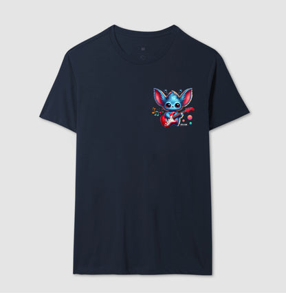 Et Azul na Guitarra - Camiseta Confort Masculina e Feminina