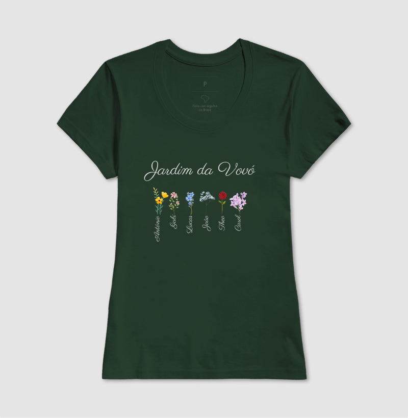 Vovó: O Jardim - Camiseta e Baby Look Confort