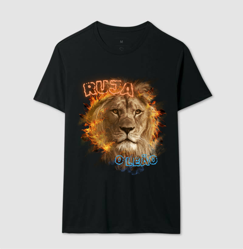 Ruja O Leão - Camiseta Confort Masculina e Feminina (Personalizada)