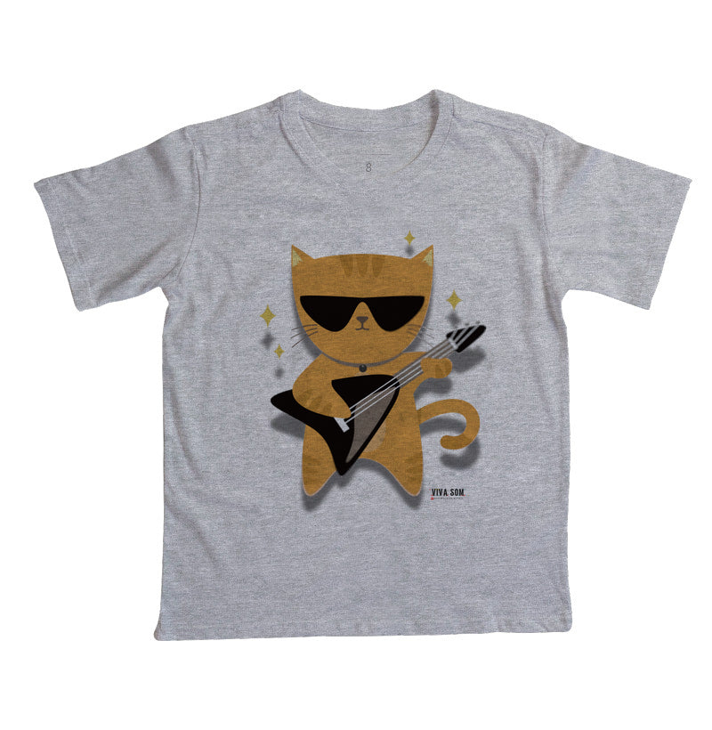 Gato do Rock - Camiseta Infantil