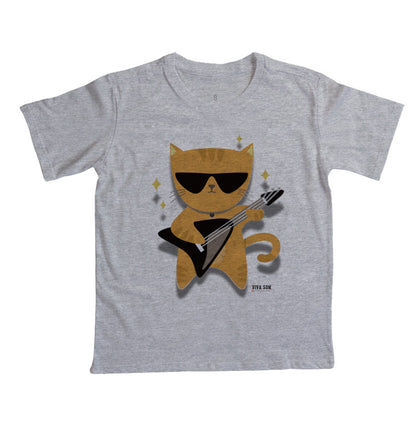 Gato do Rock - Camiseta Infantil