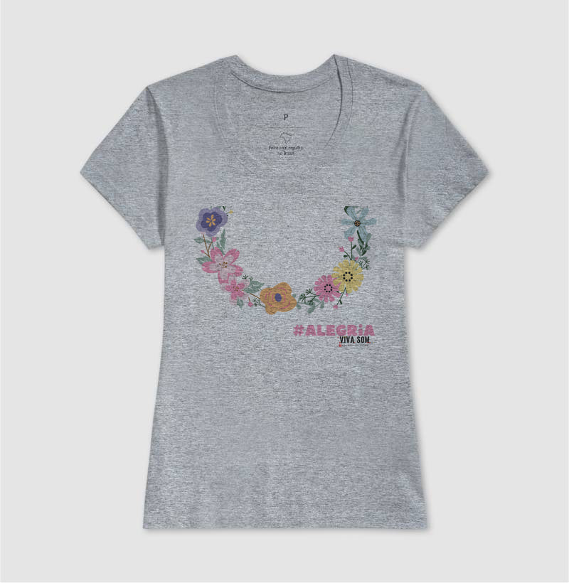 Colar de Flores -  Camiseta Confort Feminina e Masculinta