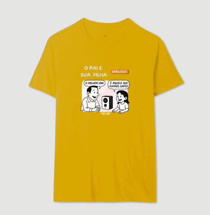 O pai e sua filha criança - Masculina (camiseta) e Feminina (baby look) - Confort