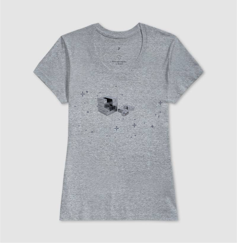O brilho do cubo mágico - Camiseta Confort Masculina e Feminina