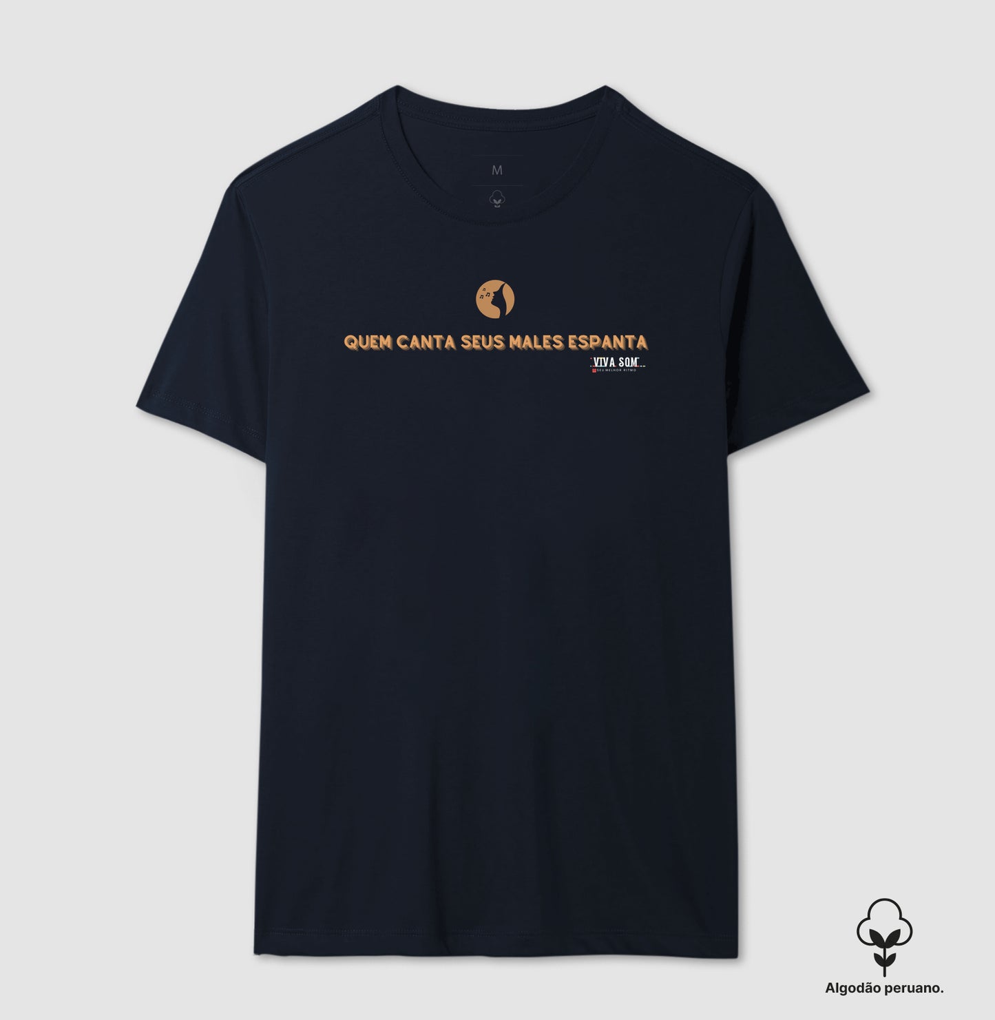 Quem canta seus Males Espanta Círculo - Camiseta Masculina e Feminina
