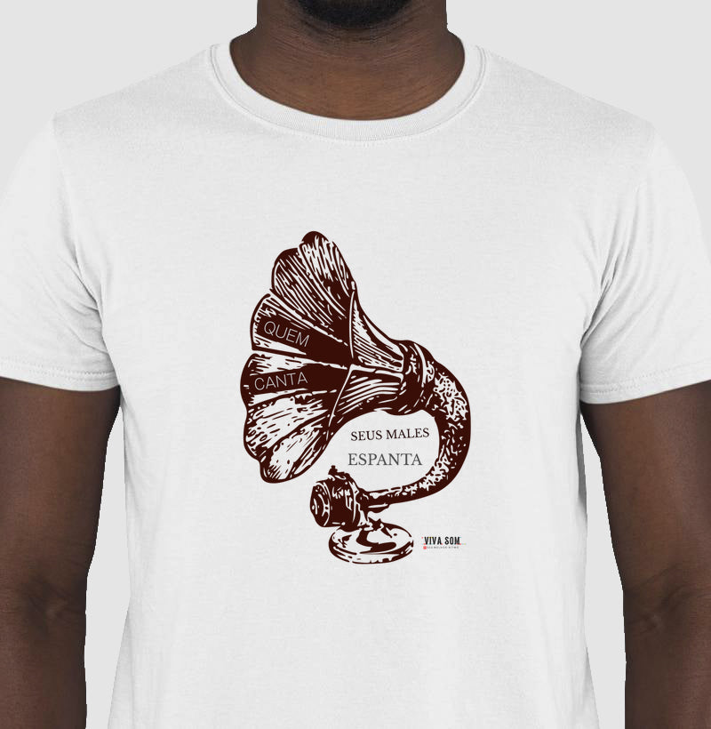 Gramofone — Seus Males Espanta _ Camiseta Confort Masculina / Feminina ( 100% algodão) 497146