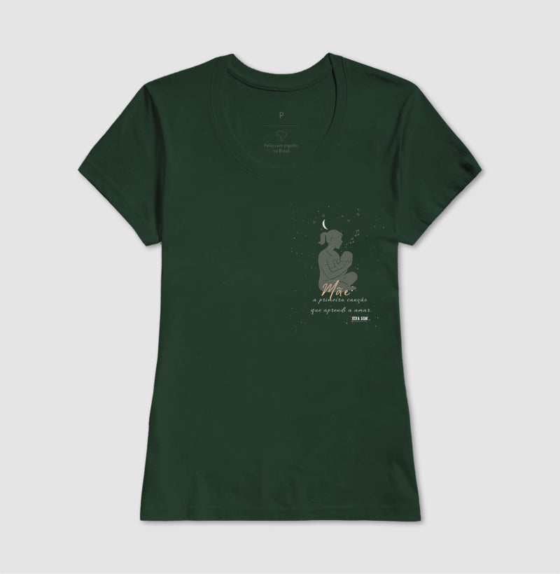Mãe: A primeira canção - lateral - Camiseta e Baby Look M e F