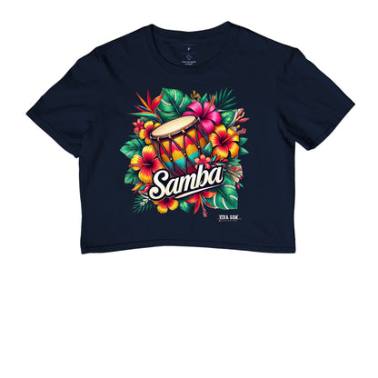 Samba com Flores - De Cropped -  Feminina