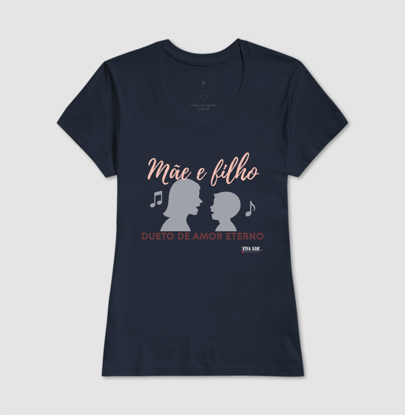 Mãe e Filho: Dueto de Amor - central - Camiseta e Baby Look Confort M e F