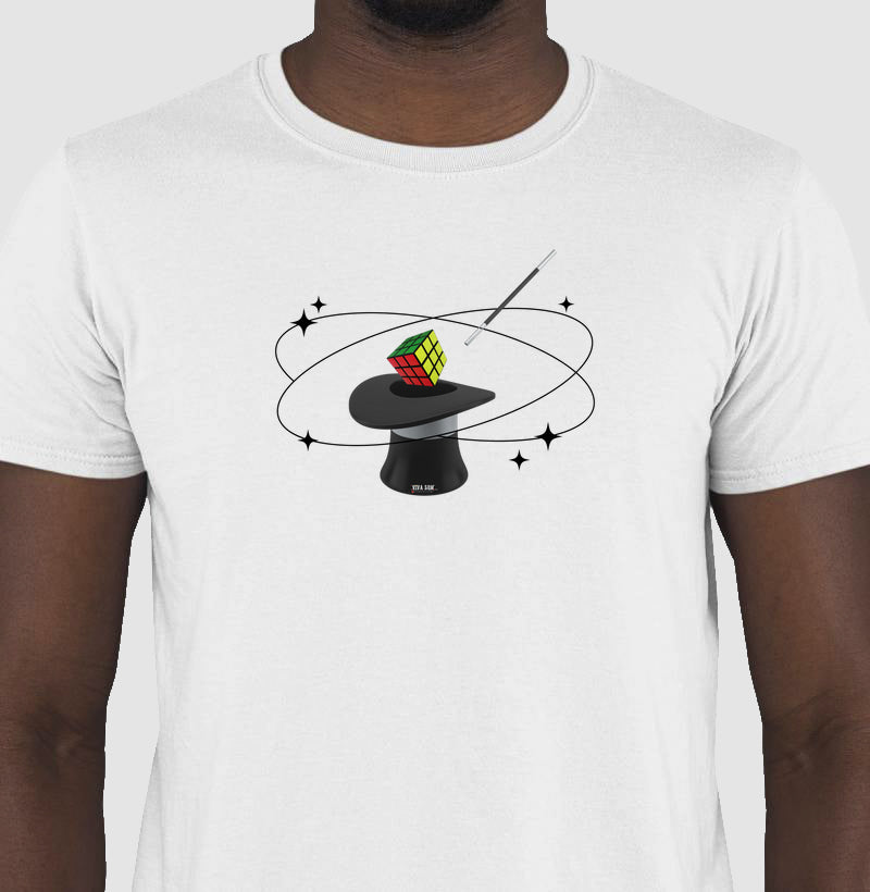 A mágica do cubo mágico - Camiseta Confort Masculina e Feminina