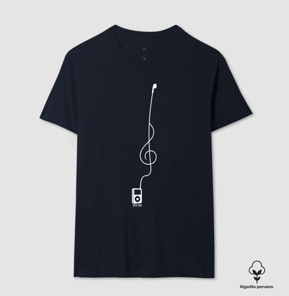 Minimalista Clave de Sol - Camiseta e Baby Look Algodão Peruano Masculina e Feminina