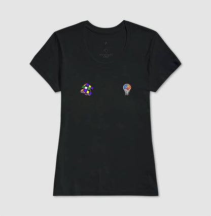 A lâmpada e o Cubo Mágico - Camiseta Confort Masculina e Feminina