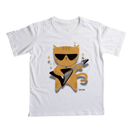 Gato do Rock - Camiseta Infantil
